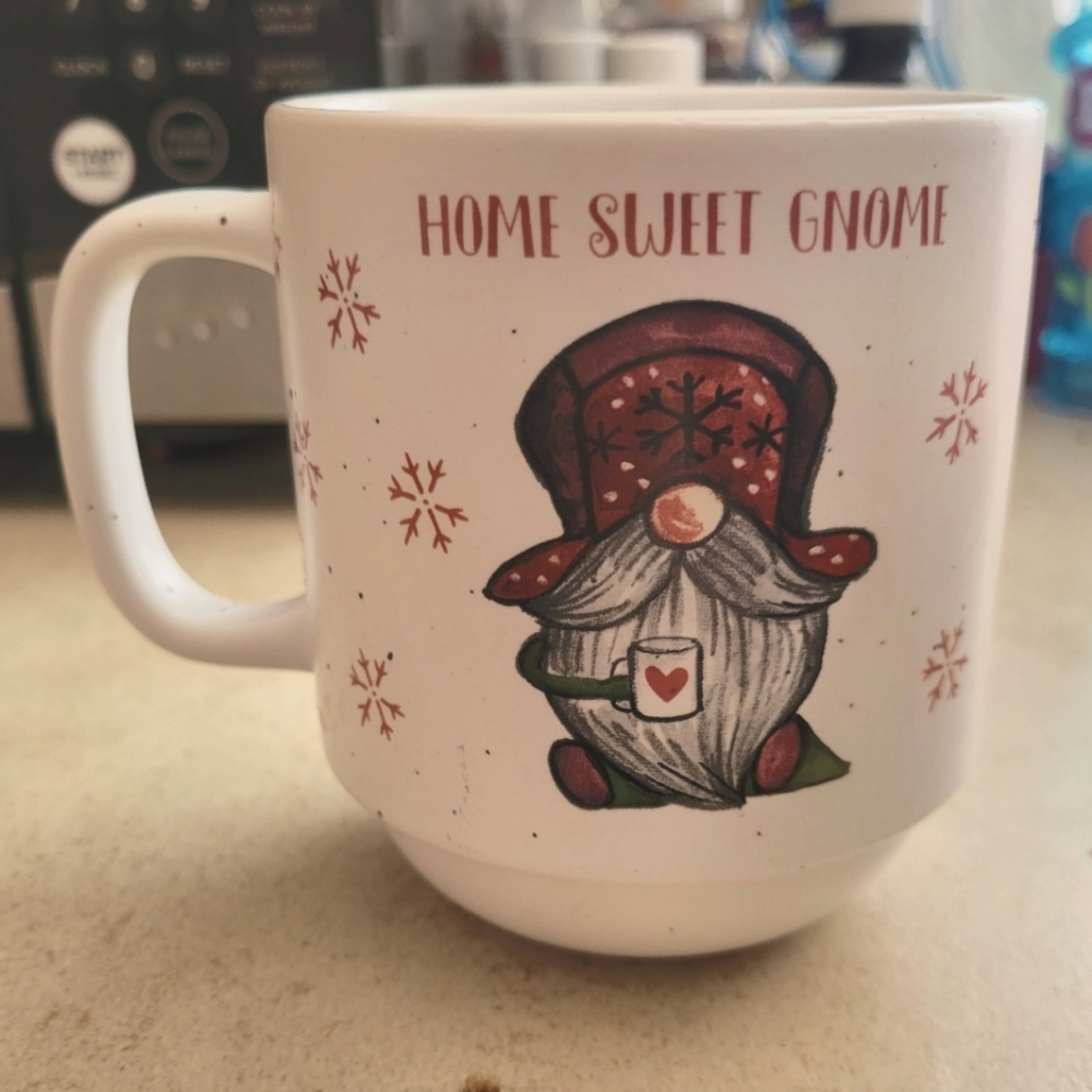 Gnome coffee mug peppermint and pine